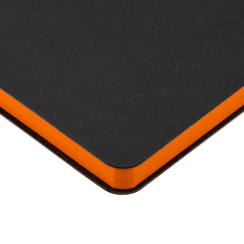 Ежедневник Bookmark, недатированный, черный с оранжевым / Миниатюра WWW (1000)