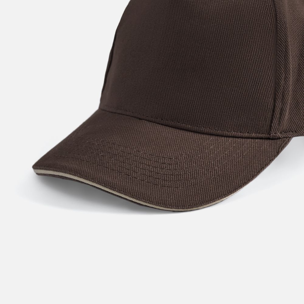 Бейсболка Long Beach, коричневая с бежевым / Миниатюра WWW (1000)