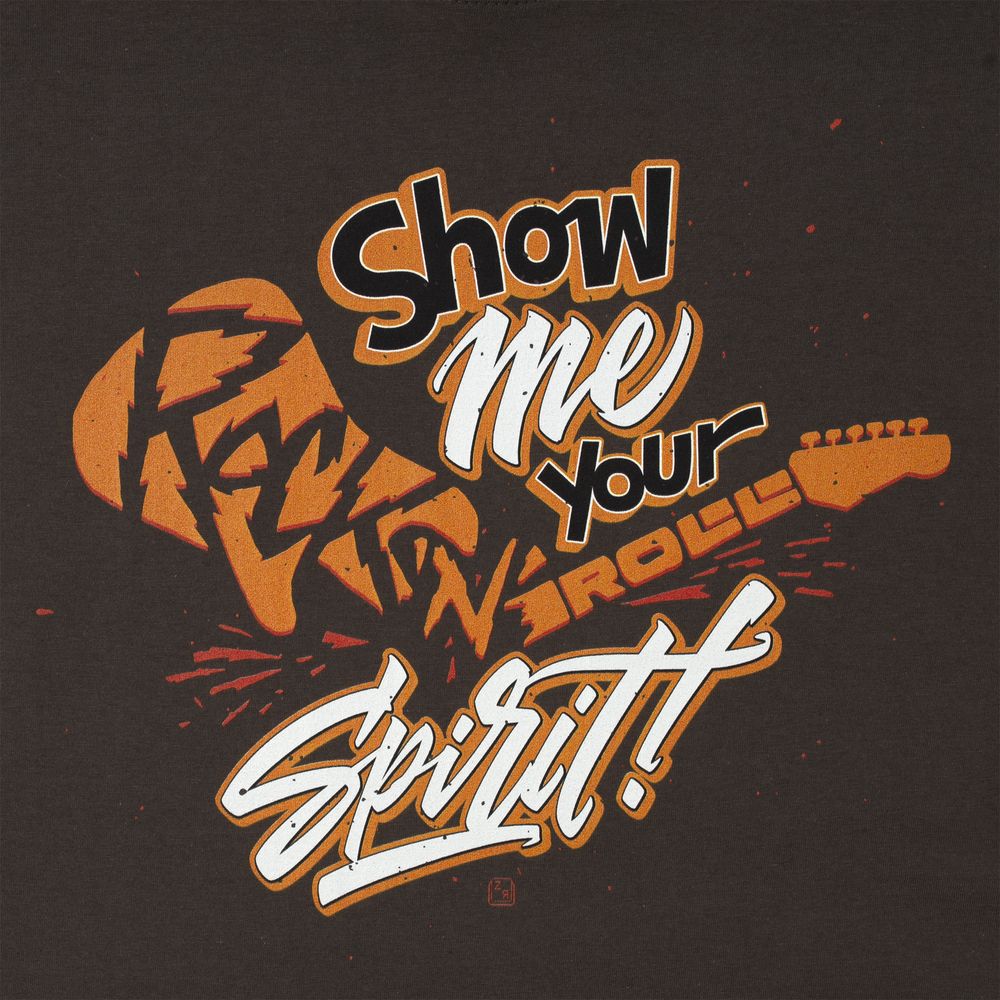 Футболка Show Me Your Rock'n'roll Spirit, темно-серая / Миниатюра WWW (1000)