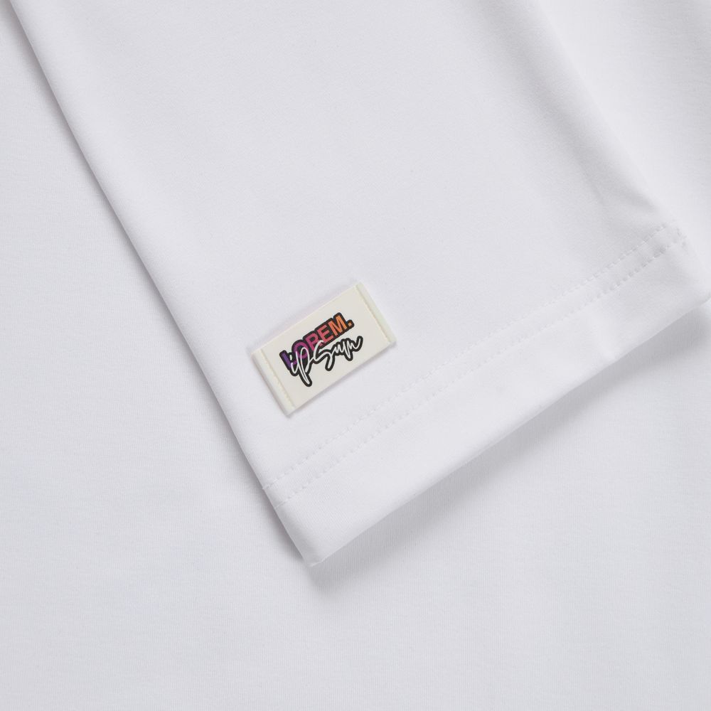 Лейбл из ПВХ Dzeta, S, белый / Миниатюра нанесения (1000)