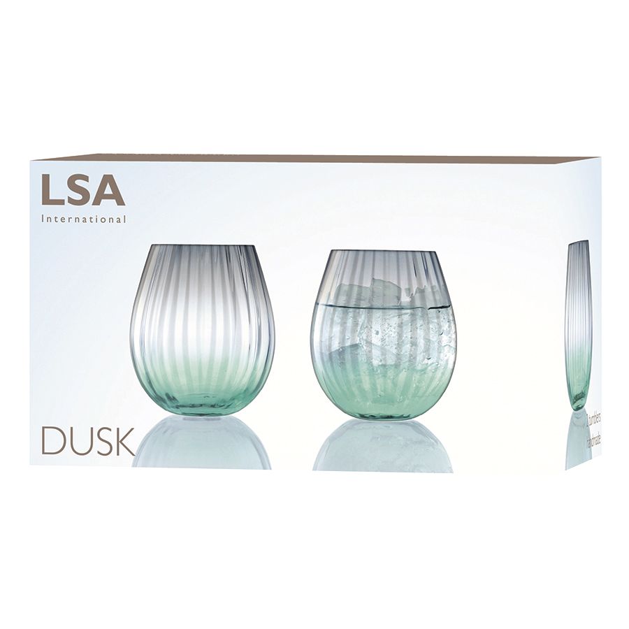 Набор из 2 стаканов Dusk, зеленый с серым / Миниатюра WWW (1000)