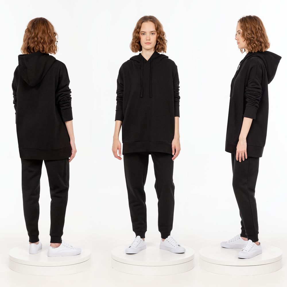 Худи унисекс H2, черное / Миниатюра WWW (1000)