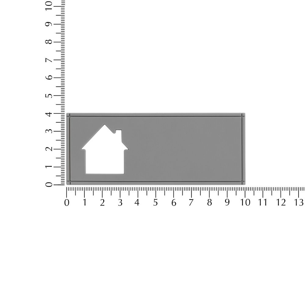 Лейбл из ПВХ с вырезом «Дом», серый / Миниатюра WWW (1000)