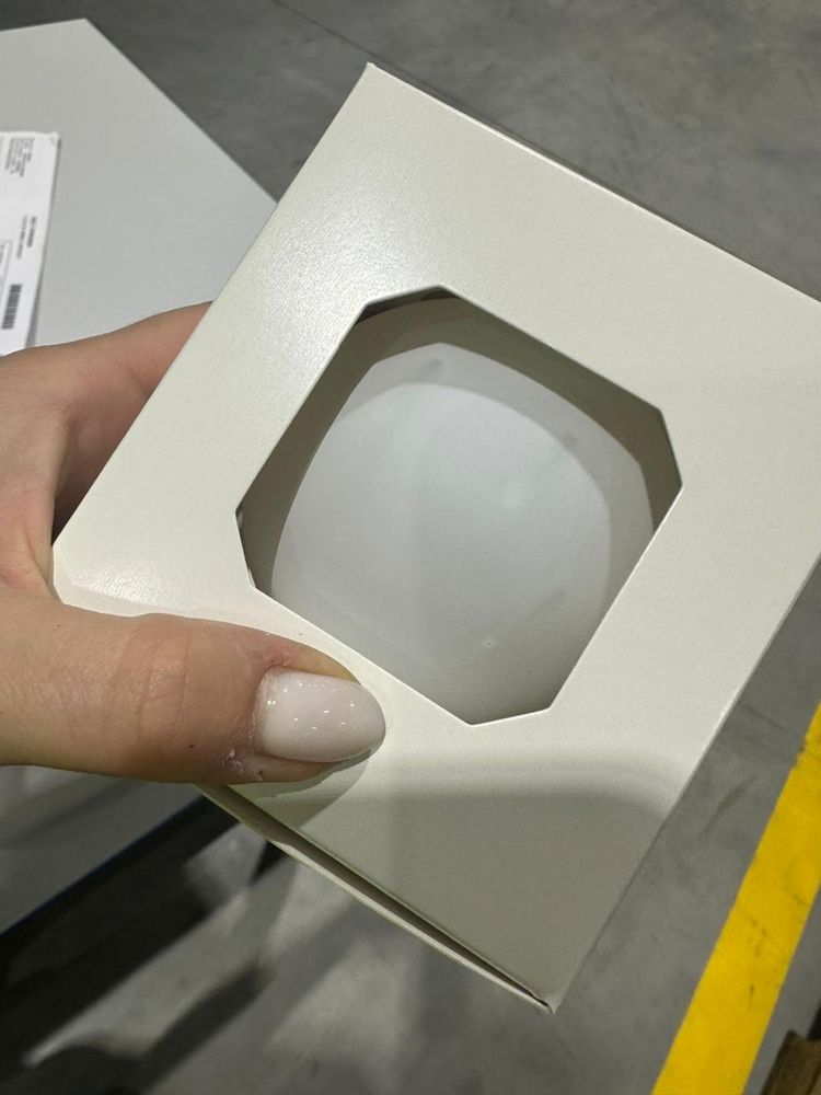 Оформительский шар Finery, 10 см, матовый белый / Миниатюра WWW (1000)