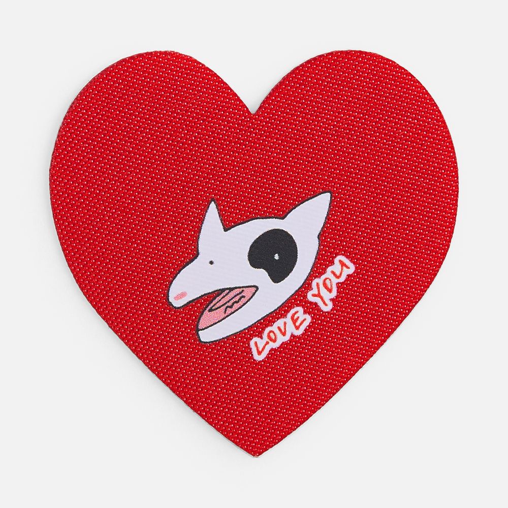 Наклейка тканевая Lunga Сor, M, красная / Миниатюра нанесения (1000)