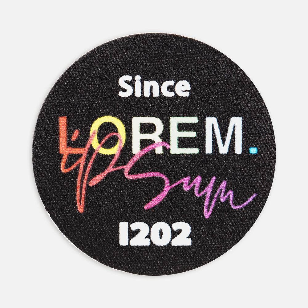 Наклейка тканевая Lunga Round, M, черная / Миниатюра WWW (1000)