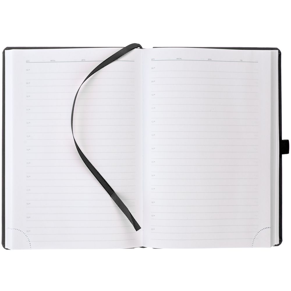 Ежедневник Favor Gold, недатированный, черный / Миниатюра WWW (1000)