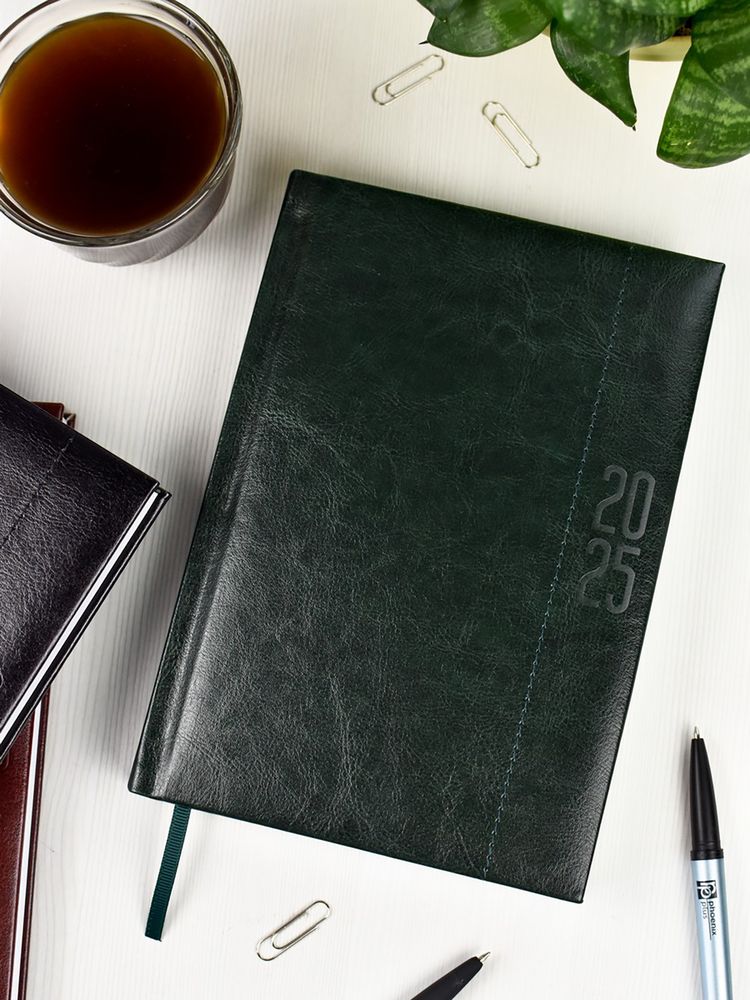 Ежедневник Baza, датированный, зеленый / Миниатюра WWW (1000)