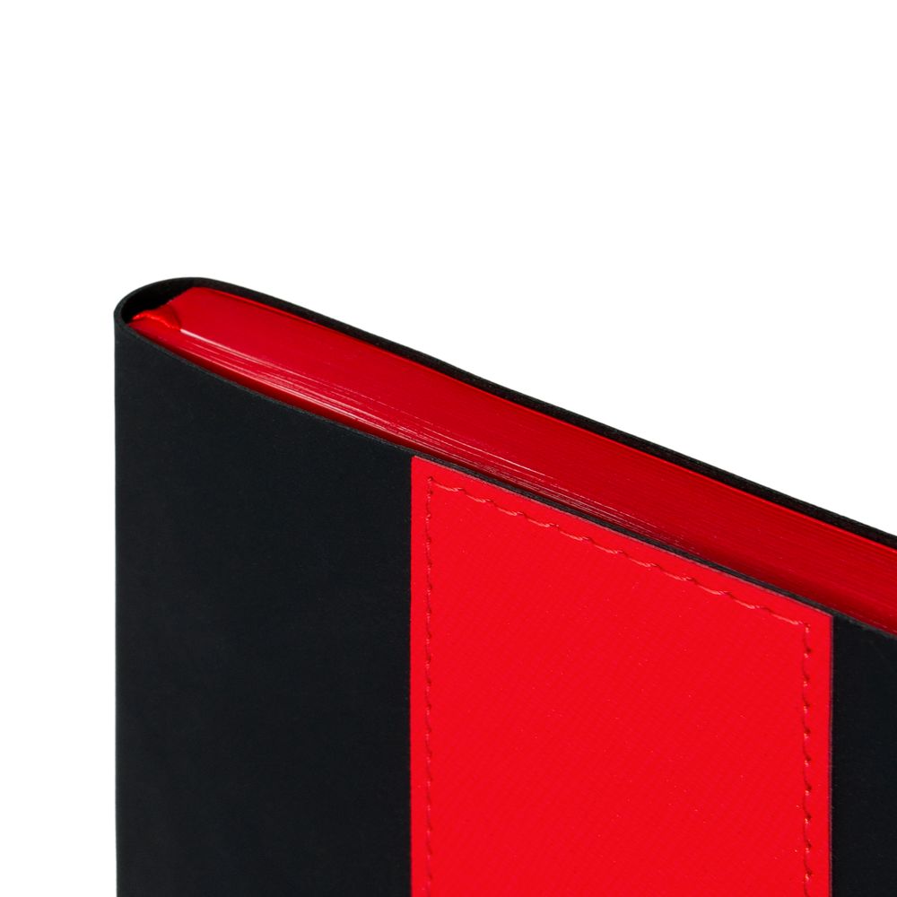 Ежедневник Bookmark, недатированный, черный с красным / Миниатюра WWW (1000)