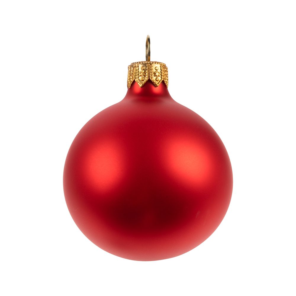 Елочный шар Gala Matt в коробке, красный, 6 см / Миниатюра WWW (1000)