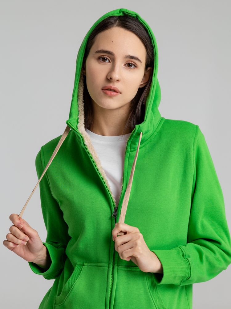 Толстовка унисекс на молнии Sherpa 280, ярко-зеленая / Миниатюра WWW (1000)