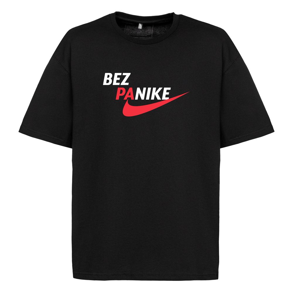 Футболка оверсайз Bez Panike, черная / Миниатюра WWW (1000)