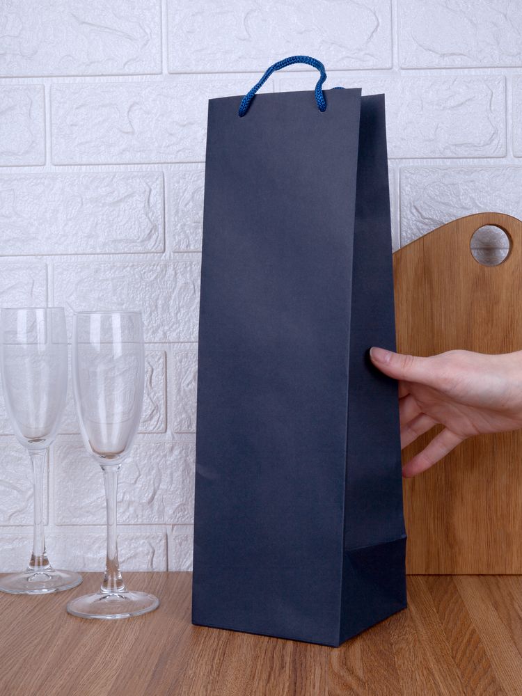 Пакет под бутылку Vindemia, синий / Миниатюра WWW (1000)