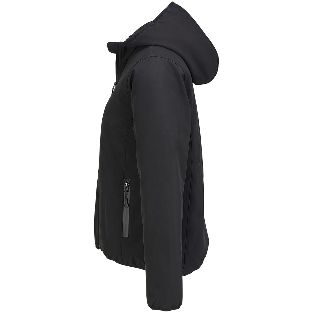 Куртка софтшелл с капюшоном женская Falcon Women, черная / Миниатюра WWW (1000)