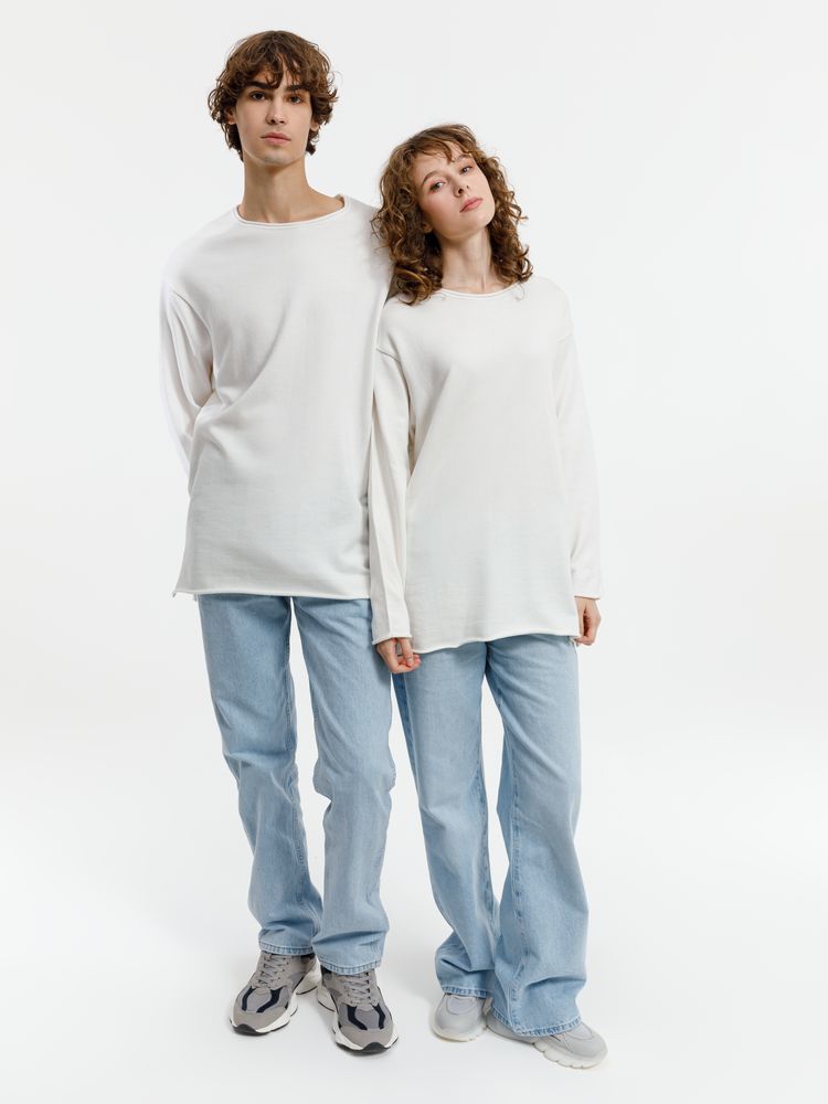 Лонгслив унисекс Siluetti Fuori, молочно-белый / Миниатюра WWW (1000)