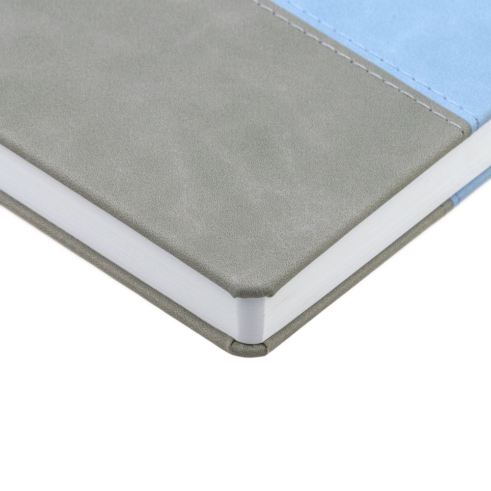 Ежедневник Horizon, недатированный, серый с голубым / Миниатюра WWW (1000)