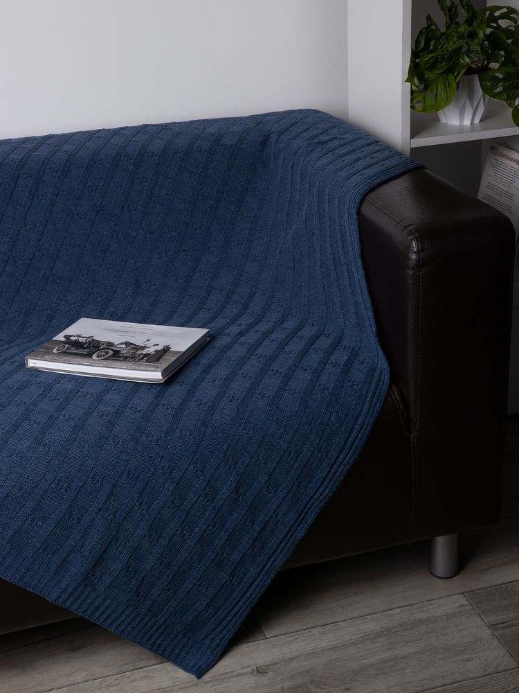 Плед Trenza, синий / Миниатюра WWW (1000)