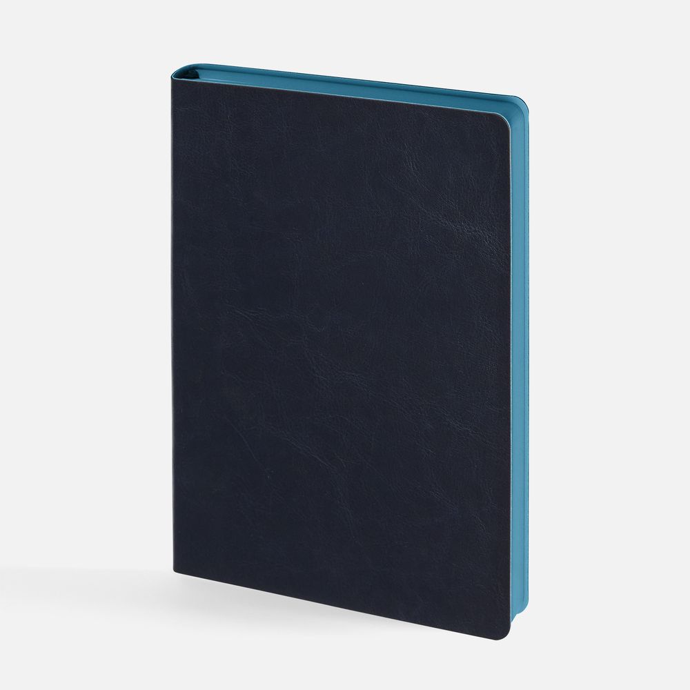 Ежедневник Doppio, недатированный, синий с голубым / Миниатюра WWW (1000)