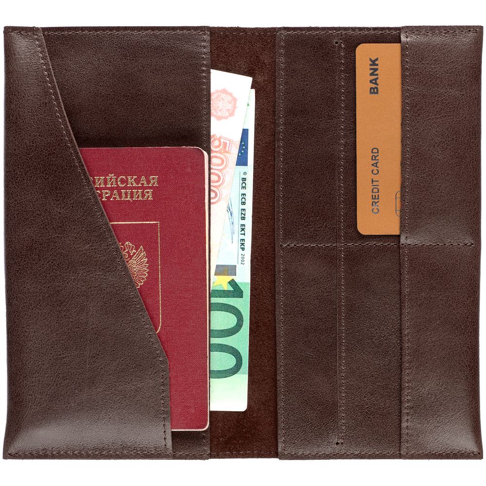 Дорожный органайзер Apache, темно-коричневый / Миниатюра WWW (1000)