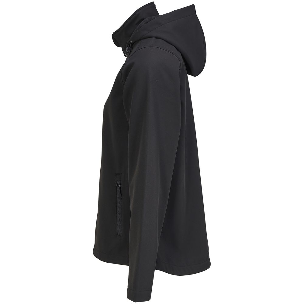 Куртка софтшелл с капюшоном женская Race Women, черная / Миниатюра WWW (1000)