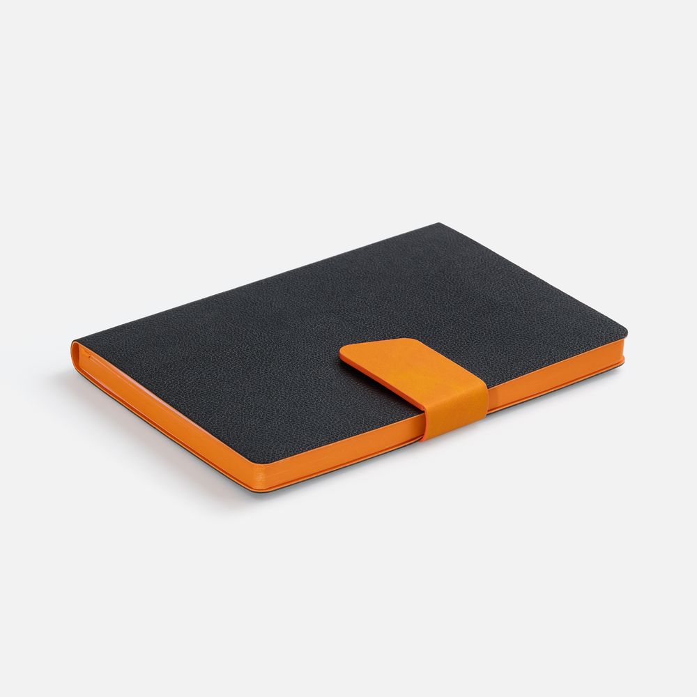 Ежедневник Boom, недатированный, черный с оранжевым / Миниатюра WWW (1000)