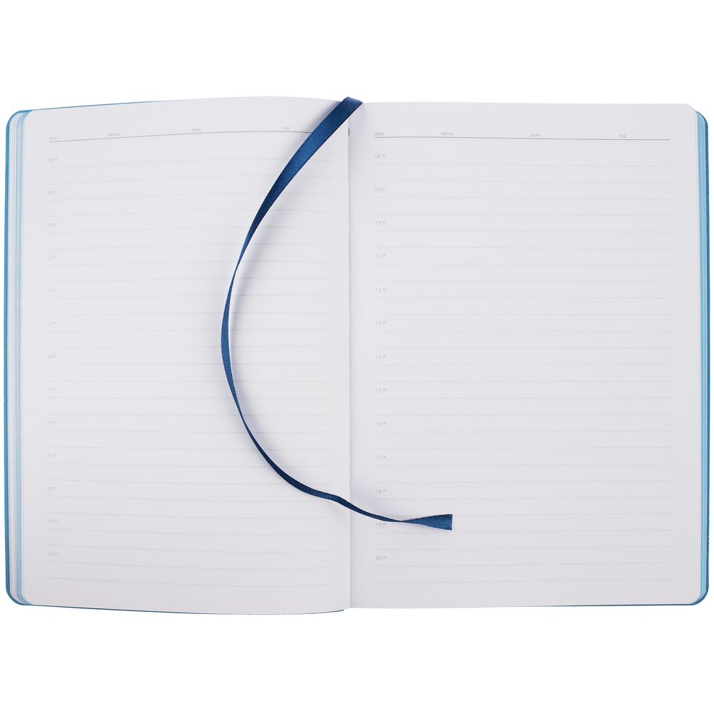 Ежедневник Slip, недатированный, сине-голубой, с белой бумагой / Миниатюра WWW (1000)