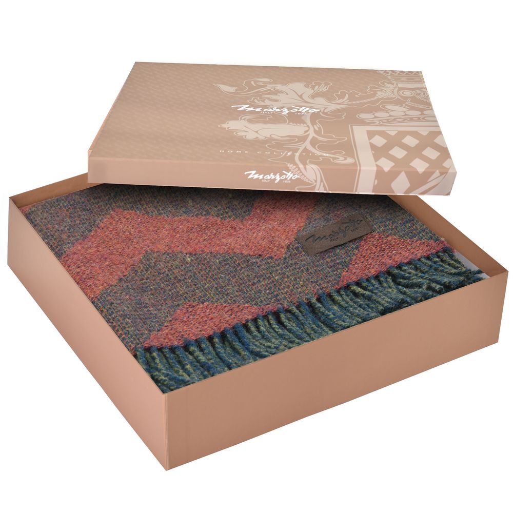 Плед Zig Zag, красный с коричневым / Миниатюра WWW (1000)