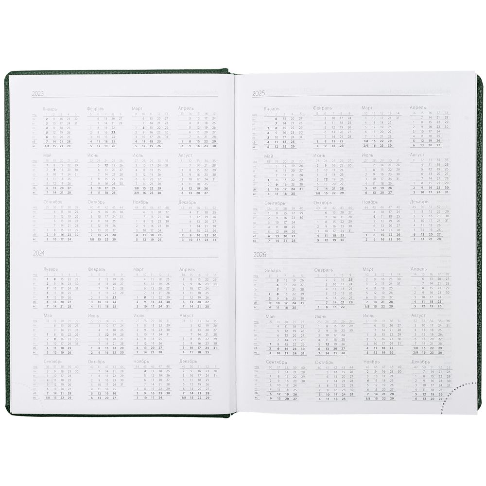 Ежедневник Sagrin, недатированный, зеленый / Миниатюра WWW (1000)