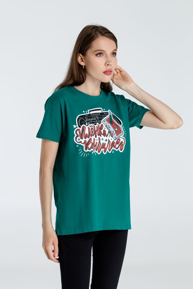 Футболка «Пленка кончилась», изумрудно-зеленая / Миниатюра WWW (1000)