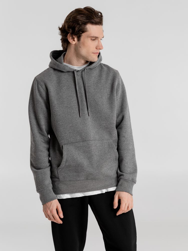 Толстовка с капюшоном унисекс King, темно-серый меланж / Миниатюра WWW (1000)