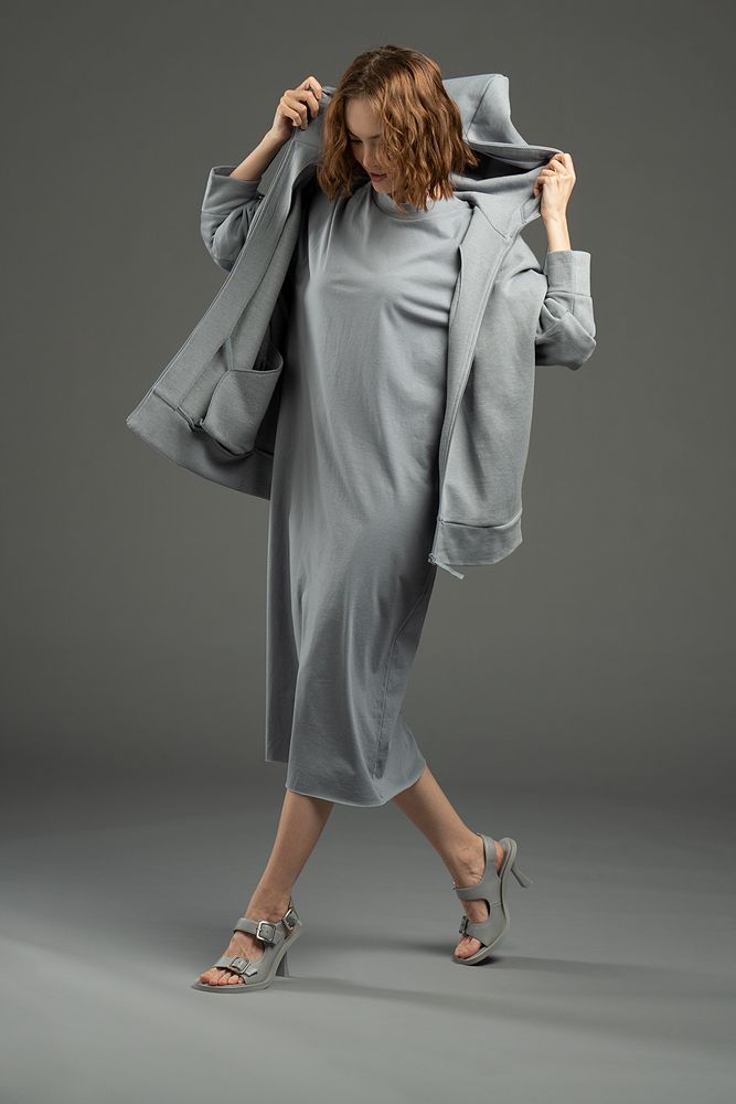 Толстовка унисекс H3, серая / Миниатюра WWW (1000)