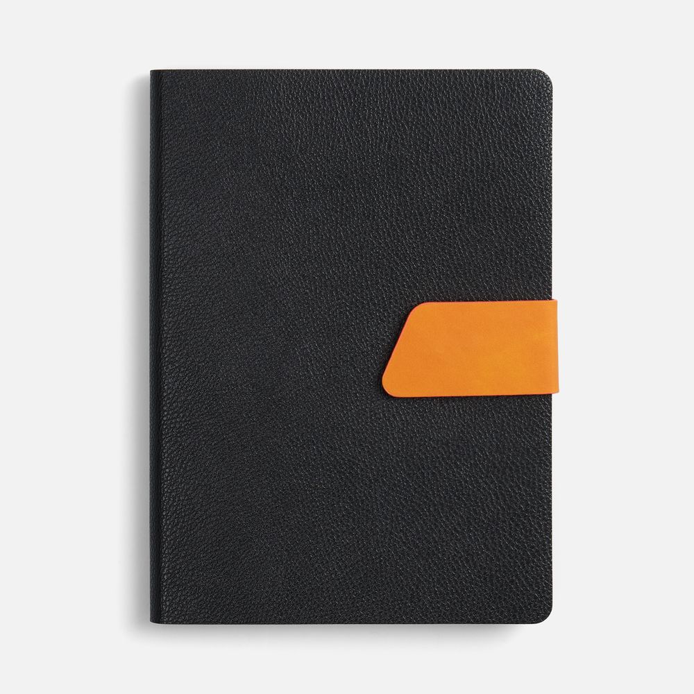 Ежедневник Boom, недатированный, черный с оранжевым / Миниатюра WWW (1000)