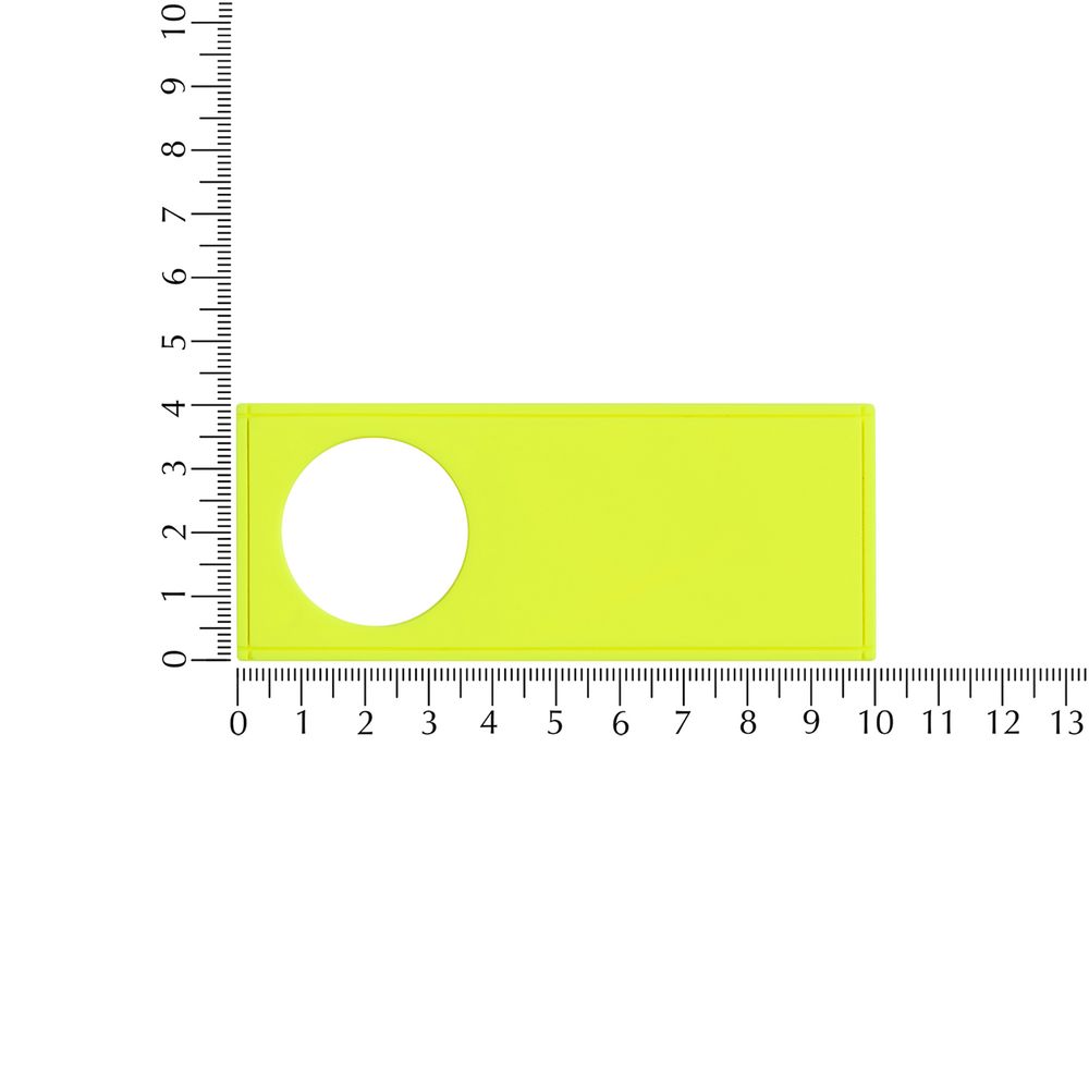 Лейбл из ПВХ с вырезом «Круг», желтый неон / Миниатюра WWW (1000)