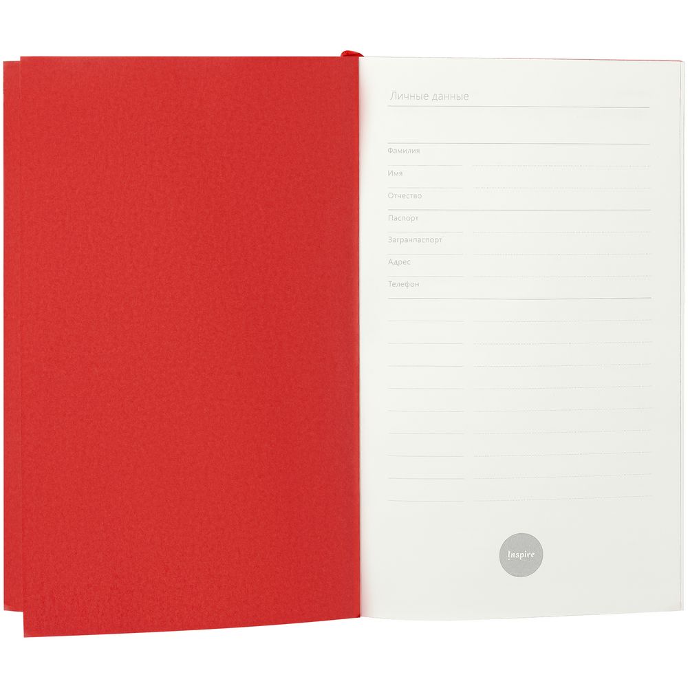 Ежедневник Flat Mini, недатированный, красный / Миниатюра WWW (1000)