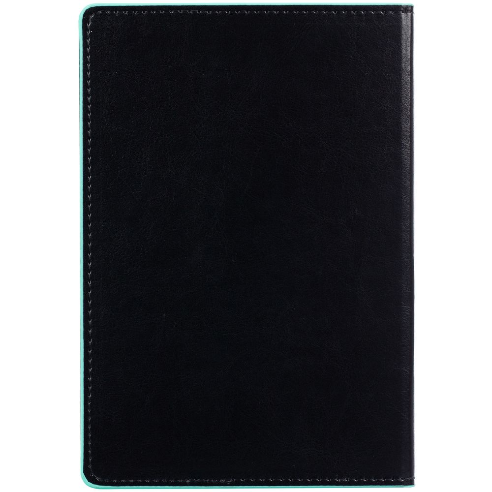 Ежедневник Alanis, недатированный, черный c бирюзовым / Миниатюра WWW (1000)