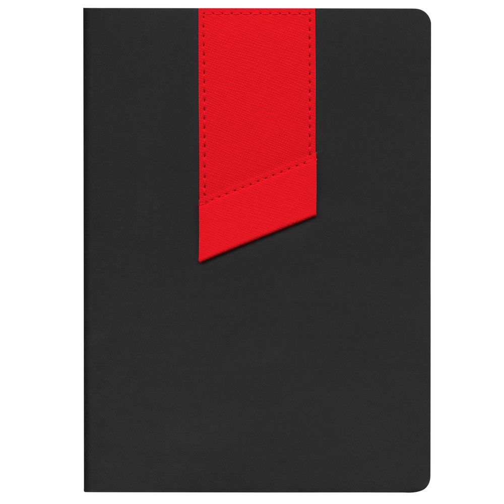 Ежедневник Bookmark, недатированный, черный с красным / Миниатюра WWW (1000)