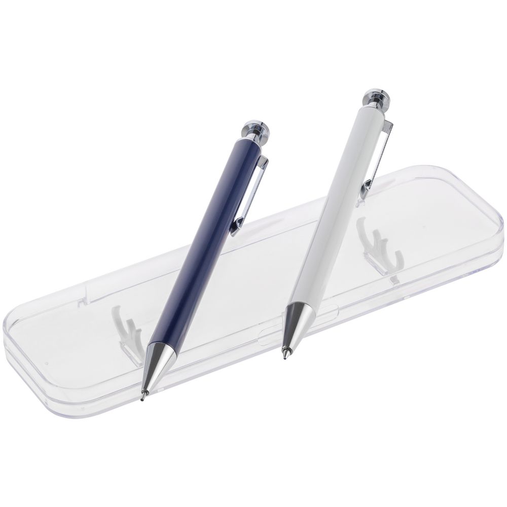 Набор Attribute: ручка и карандаш, белый с синим / Миниатюра WWW (1000)