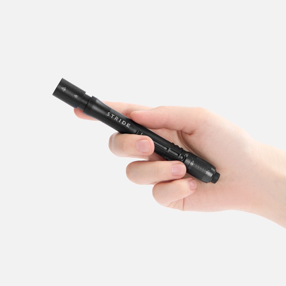 Фонарик с фокусировкой луча Fokus, серо-синий / Миниатюра WWW (1000)