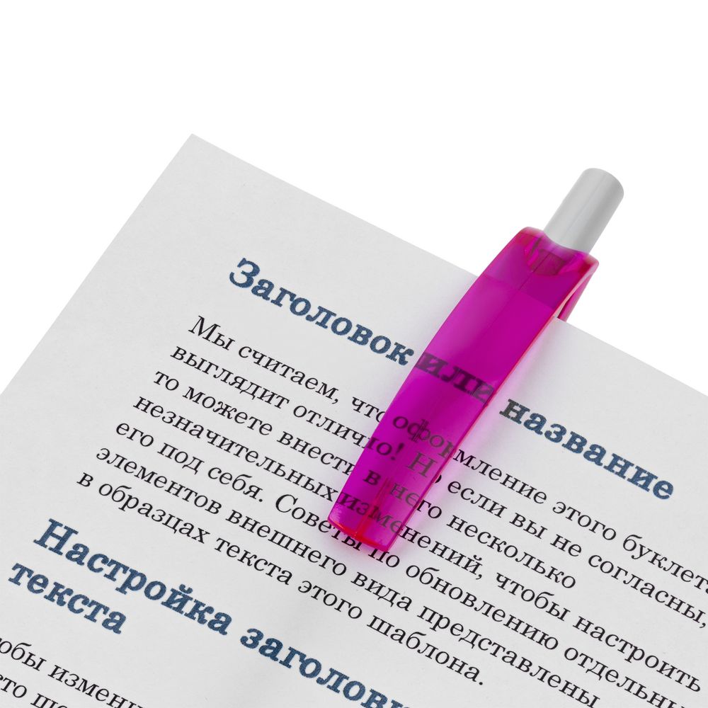 Ручка шариковая Bento, белая с розовым / Миниатюра WWW (1000)