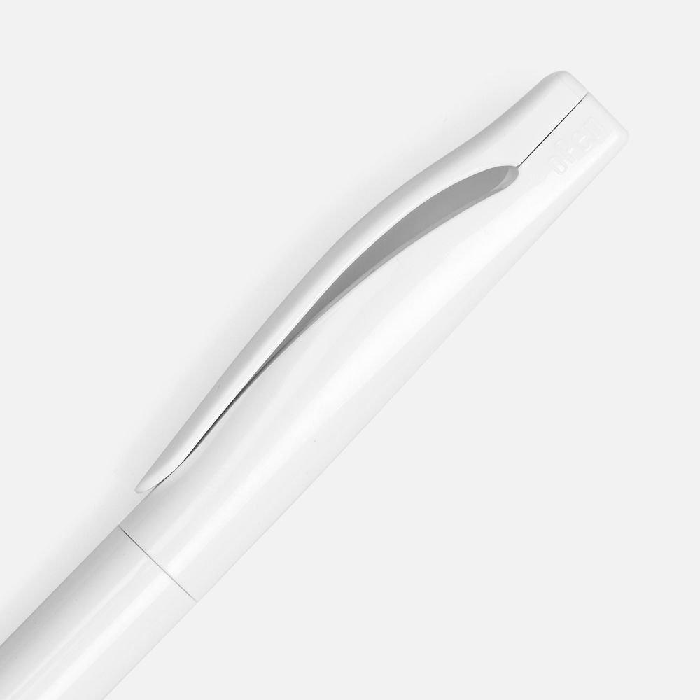 Ручка шариковая Pin, белая / Миниатюра WWW (1000)