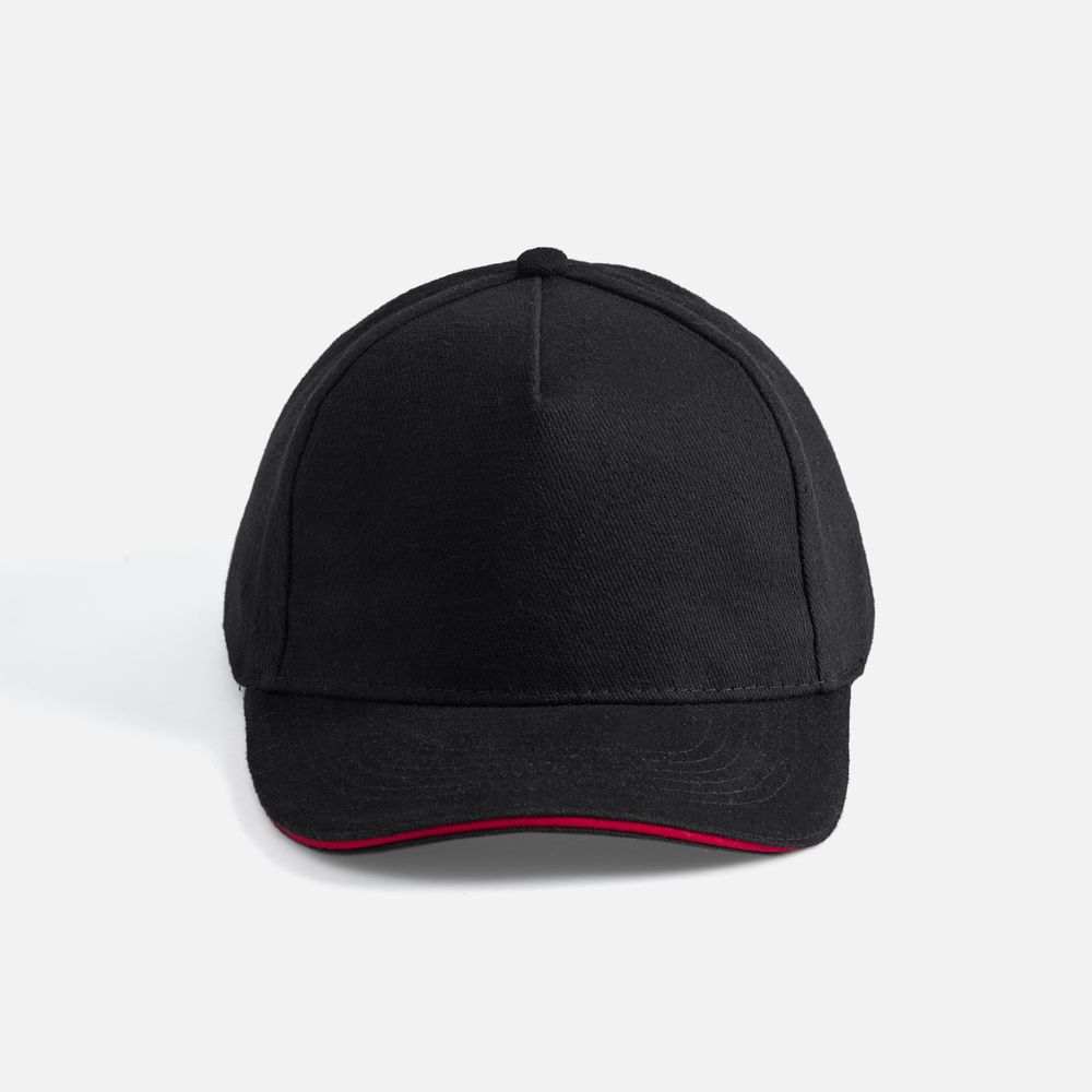 Бейсболка Long Beach, черная с красным / Миниатюра WWW (1000)