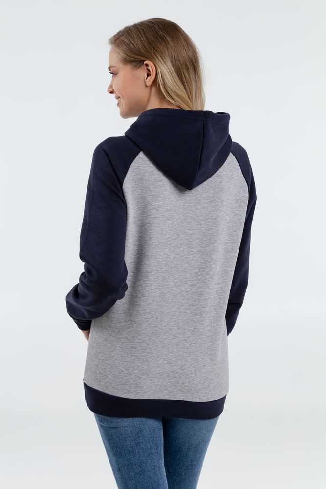 Толстовка унисекс Seattle, серый меланж c темно-синим / Миниатюра WWW (1000)