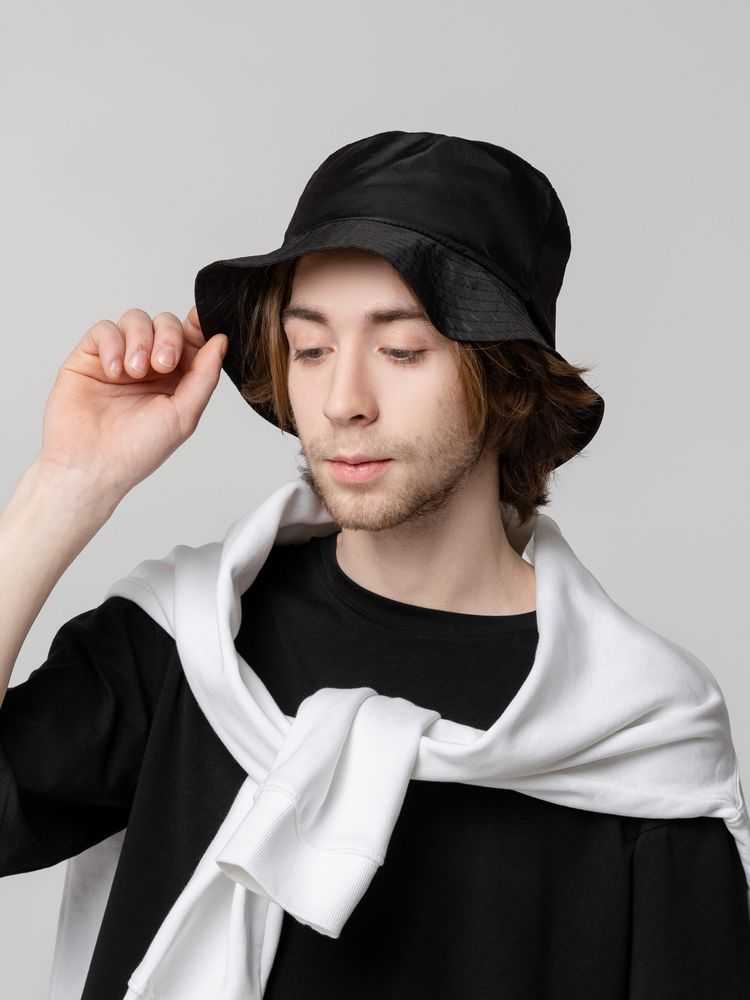 Панама складная Orust, черная, с водоотталкивающей пропиткой / Миниатюра WWW (1000)