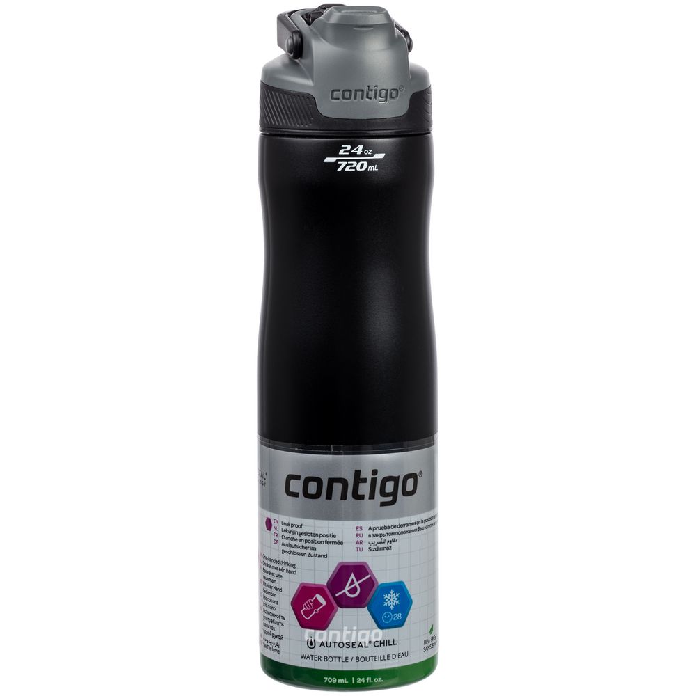 Термобутылка Autoseal Chill, вакуумная, черная / Миниатюра WWW (1000)