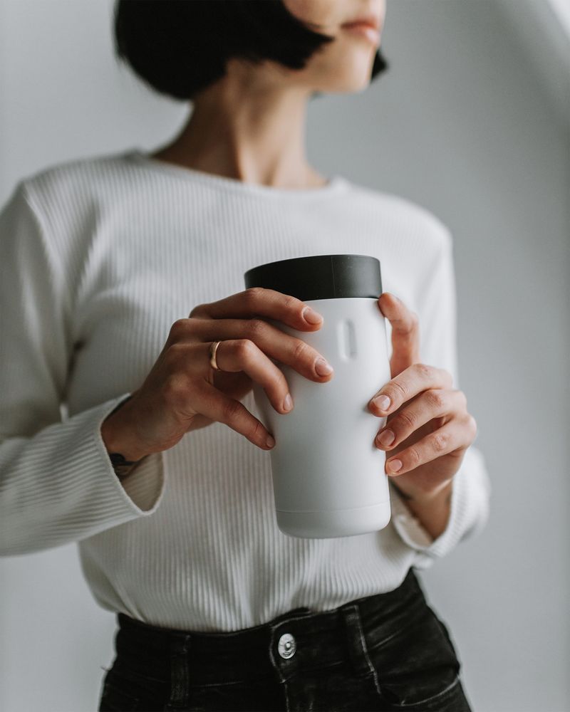 Термостакан Tumbler 350, вакуумный, белый / Миниатюра WWW (1000)