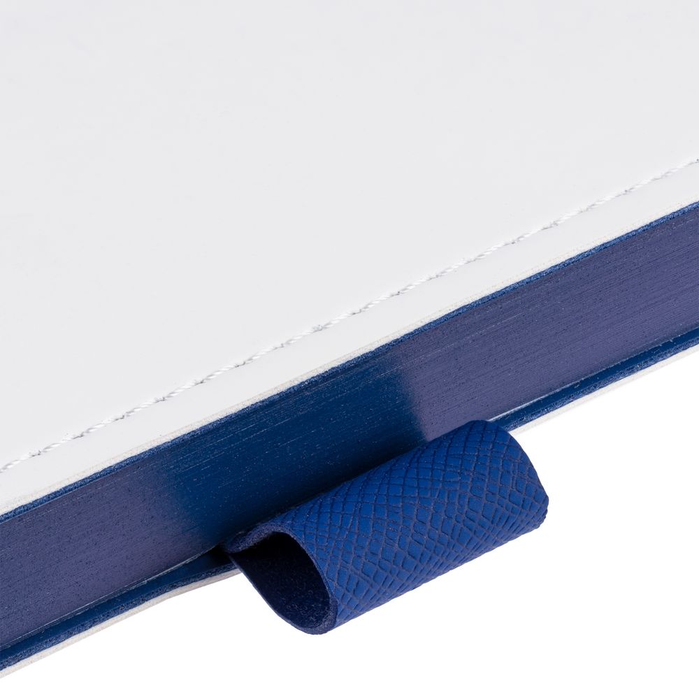 Ежедневник White Shall, недатированный, белый с синим / Миниатюра WWW (1000)