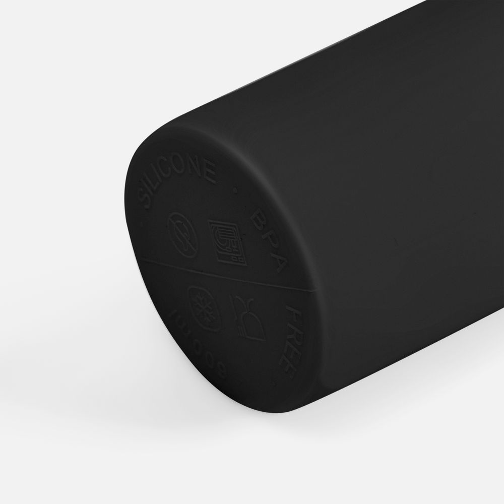 Складная бутылка для воды Langfossen, черная / Миниатюра WWW (1000)