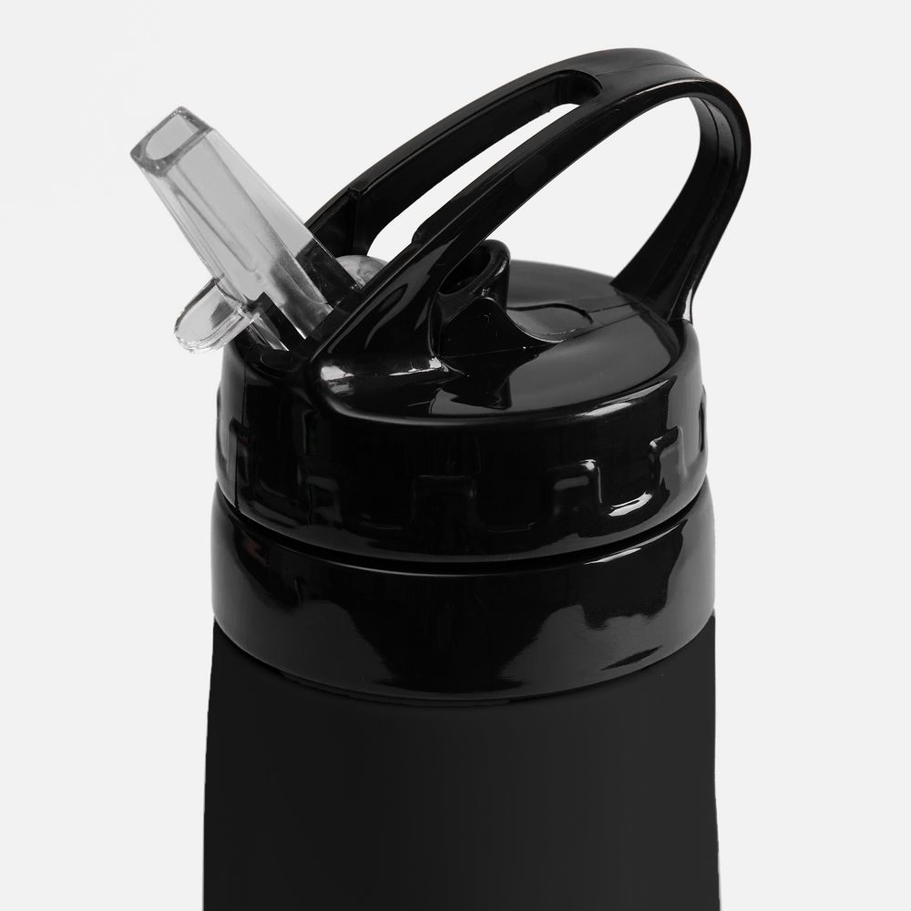 Складная бутылка для воды Langfossen, черная / Миниатюра WWW (1000)