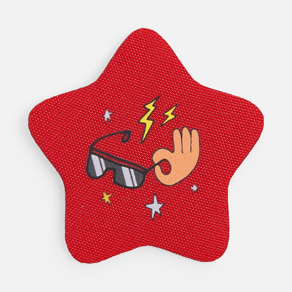 Наклейка тканевая Lunga Bial, M, красная / Миниатюра нанесения (1000)