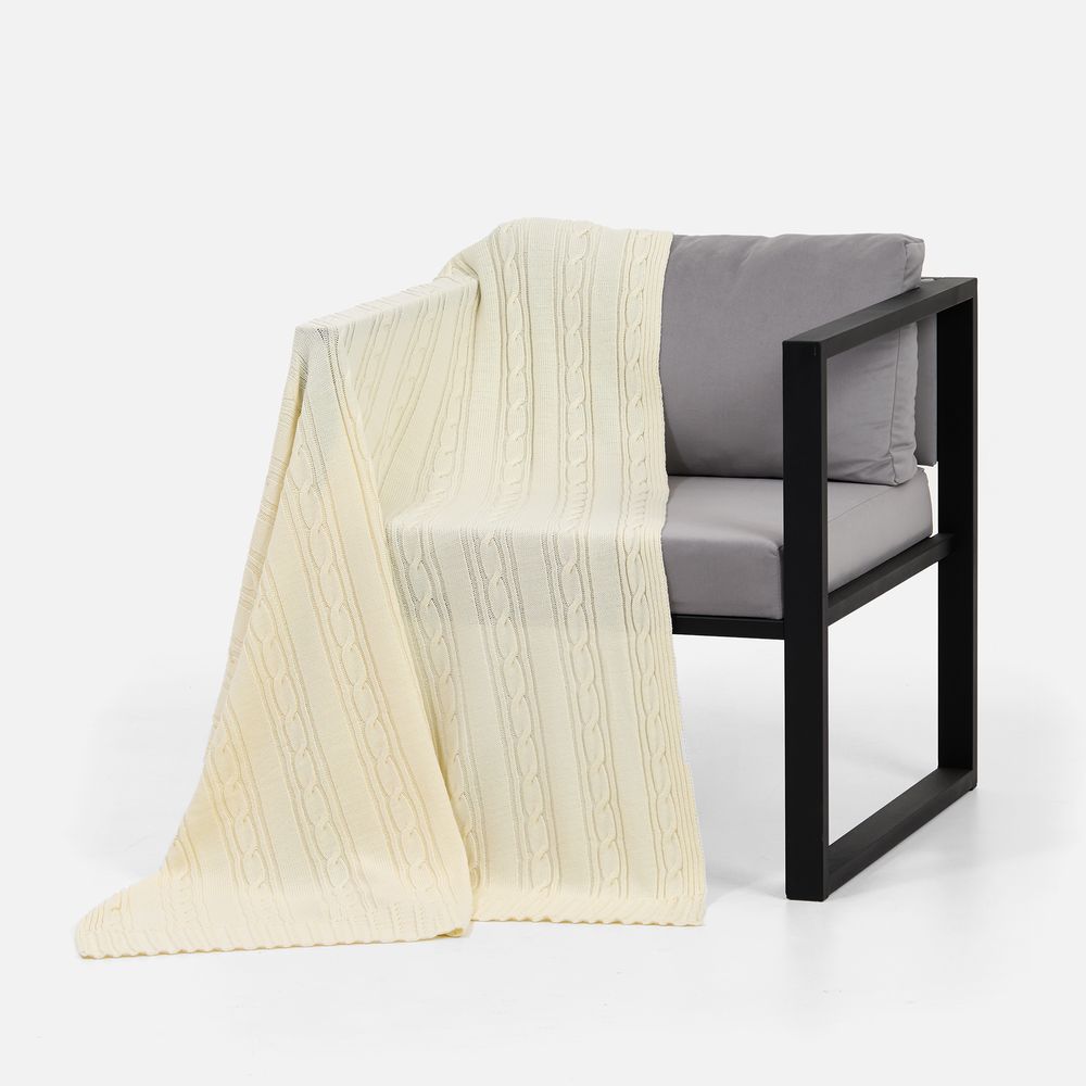 Плед Remitti, белый (молочный) / Миниатюра WWW (1000)